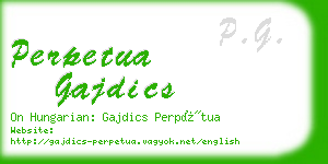 perpetua gajdics business card